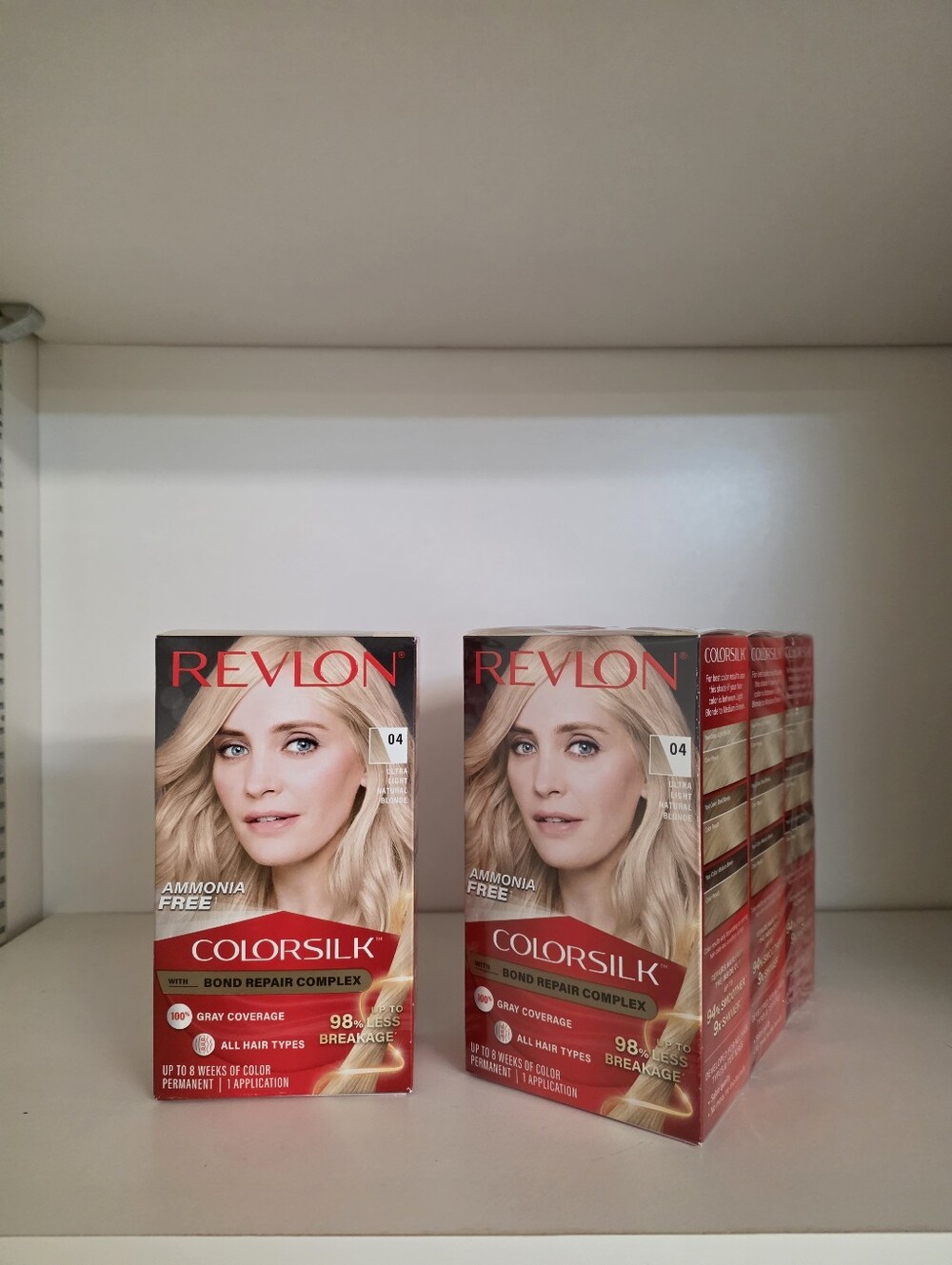 Revlon ColorSilk Permanent Hair Color 04 with Bond Repair Complex Pack Of 4